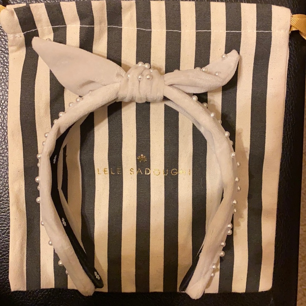Lele Sadoughi Slim Pearl Headband